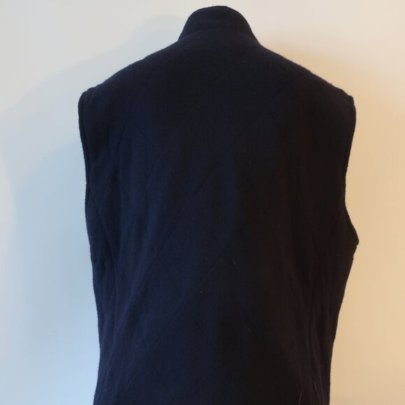 Mens ZeroSettanta Studio Navy Wool Blend Mixed Media Reversible Vest 54 US/44 CO - Picture 8 of 16